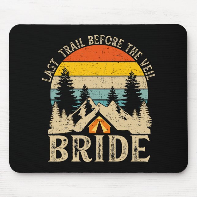 Last Trail Before The Veil Bride Retro Camp Bachel Mouse Pad (Front)