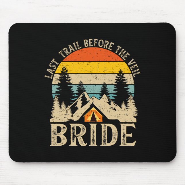 Last Trail Before The Veil Bride Retro Camp Bachel Mouse Pad (Front)