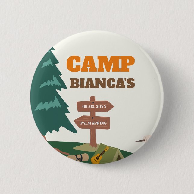 Last Trail Before The Veil Camp Bachelorette 6 Cm Round Badge (Front)