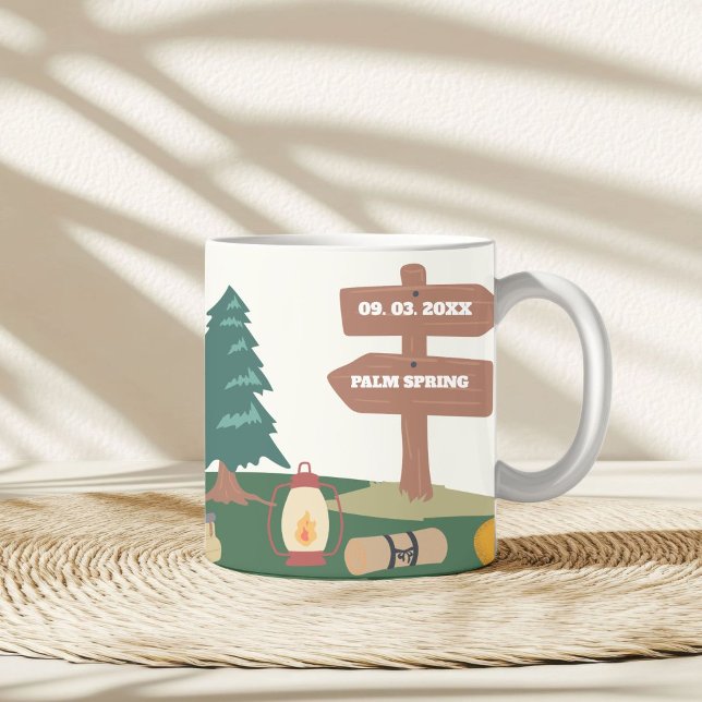 Last Trail Before The Veil Camp Bachelorette Two-Tone Coffee Mug (Creator Uploaded)