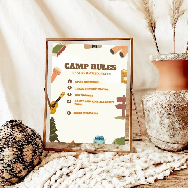 Last Trail Before The Veil Camp Rules Bachelorette Poster (Creator Uploaded)