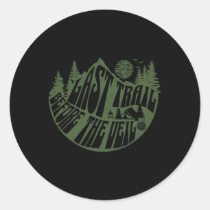 Last Trail Before The Veil Mountain Camp Bachelore Classic Round Sticker