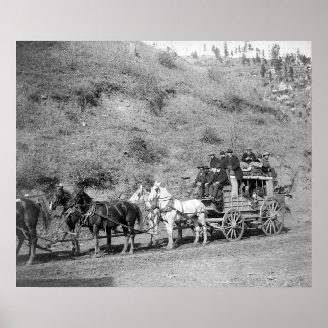 Last Trip of the "Deadwood Coach" Photograph Poster (Front)