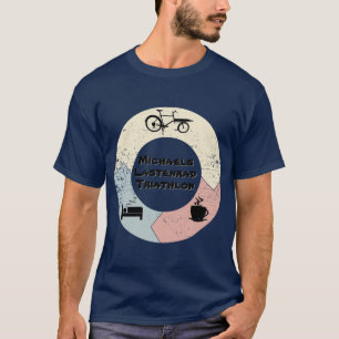Lastenrad Triathlon, eat sleep, personalisiebar T-Shirt