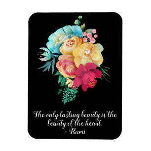 Lasting Love Bouquet Rumi Quote Magnet