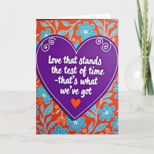 Lasting Love Floral Heart Card