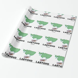 Lastovo Croatia map travel poster. Wrapping Paper