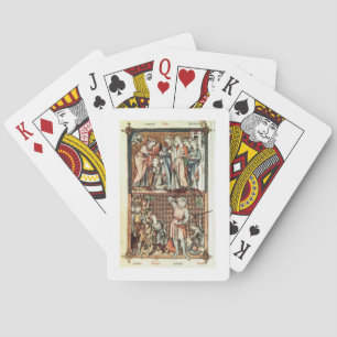 Lat 1023 f.7v David and Goliath with Saul by Le Be Playing Cards