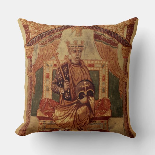 Lat 1152 f.3v Charlemagne (Carolus Magnus, Charles Cushion (Front)