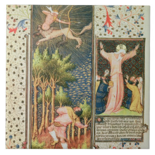 Lat 9471 f.16r November, from the Grandes Heures d Ceramic Tile