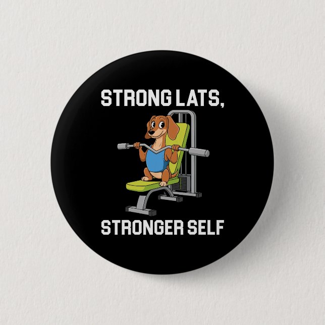 Lat Pulldown Exercise Bodybuilding Fitness Workout 6 Cm Round Badge (Front)