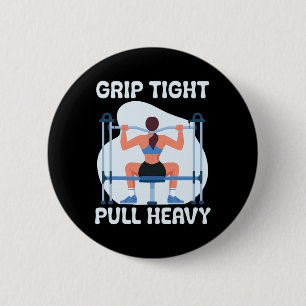 Lat Pulldown Exercise Bodybuilding Fitness Workout 6 Cm Round Badge