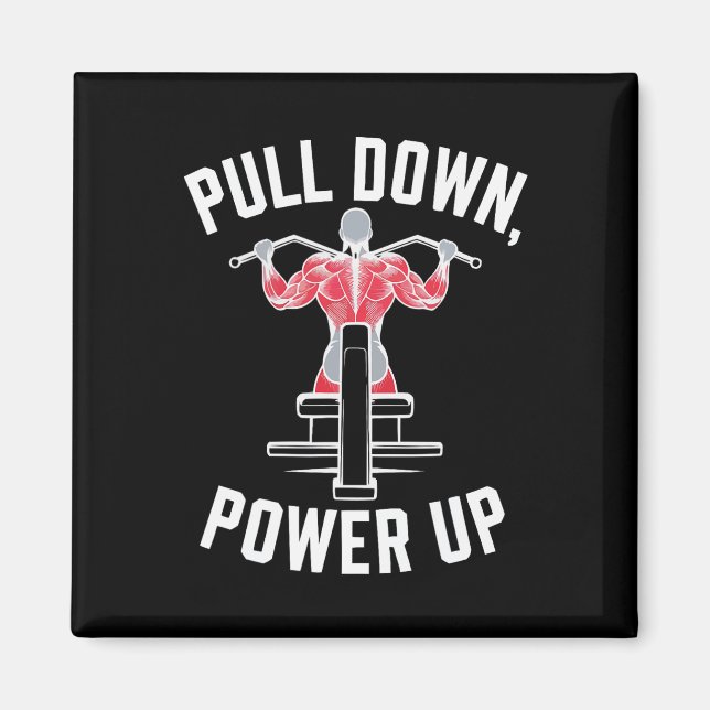 Lat Pulldown Exercise Bodybuilding Fitness Workout Magnet (Front)