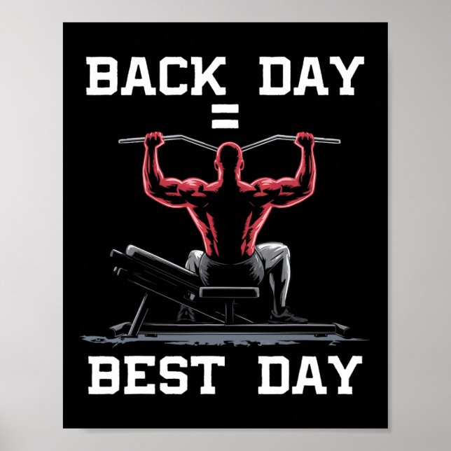 Lat Pulldown Exercise Bodybuilding Fitness Workout Poster (Front)