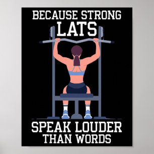 Lat Pulldown Exercise Bodybuilding Fitness Workout Poster