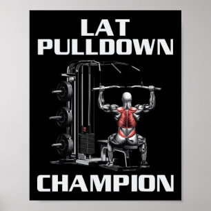 Lat Pulldown Exercise Bodybuilding Fitness Workout Poster