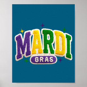Latch Hook Mardi Gras Trendy Funny Gift Tee Men, W Poster