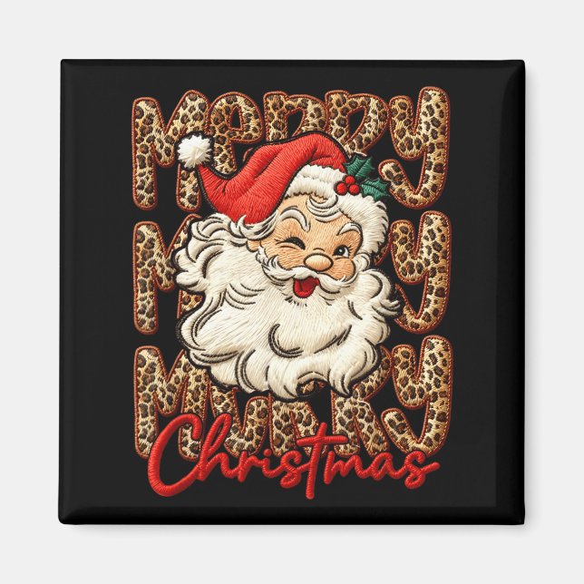 Latch Hook Yarn Crochet Coquette Merry Christmas L Magnet (Front)