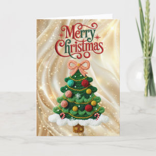 Latch Hook Yarn Crochet (Faux, Not actual Yarn) Holiday Card