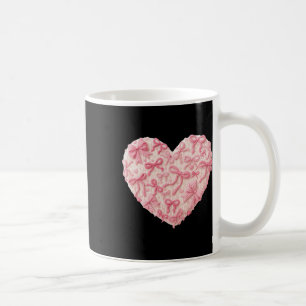 Latch Hook Yarn Crochet Valentine Heart Pink Heart Coffee Mug