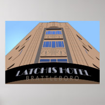 Latchis Hotel Retro Travel Poster