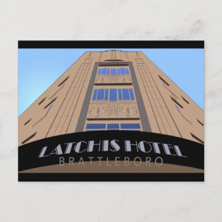 Latchis Hotel Retro Travel Poster Postcard