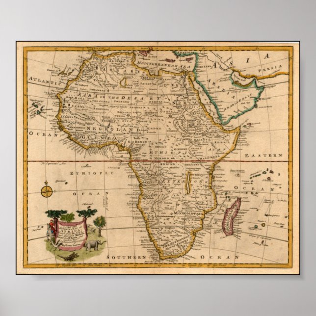 late 19th century Africa Map Poster (Front)