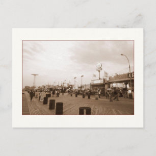 Late Afternoon Boardwalk (Coney Is., NY) postcard