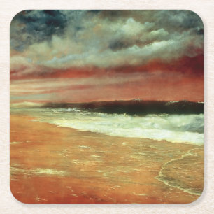 Late Afternoon by the Sea – Joaquín Clausell Square Paper Coaster