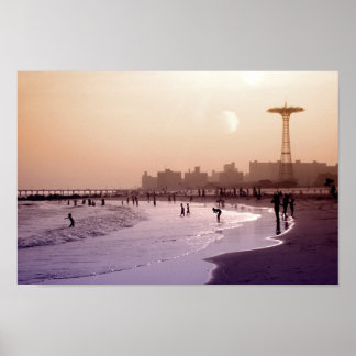 Late Afternoon Coney Island Poster