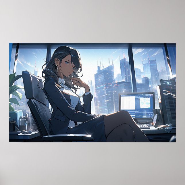 Late afternoon in my office poster (Front)