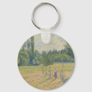 "Late Afternoon in our Meadow" - Camille Pissarro  Key Ring