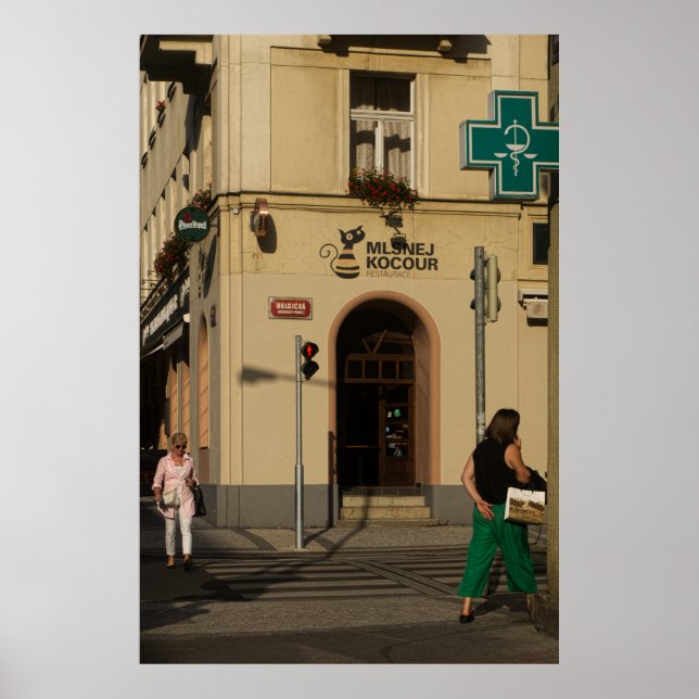 Late Afternoon in Vinohrady, Prague Poster (Front)