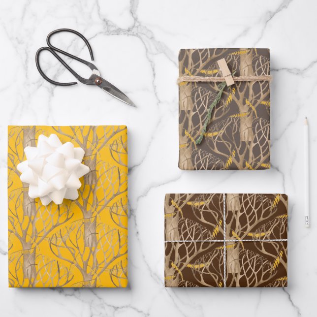 Late Autumn on a Wrapping Paper Set  (Front)