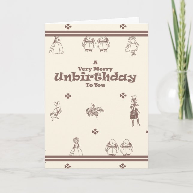 Late Birthday Card: A Merry Unbirthday Holiday Card (Front)