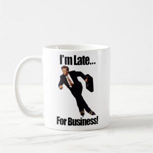 Late For Business Rollerblade Skater Meme Coffee Mug