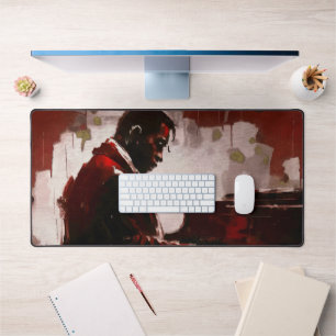 Late night bar pianist desk mat