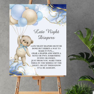 Late Night Diaper Game We can bearly wait  Poster