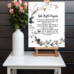 Late Night Diaper games winterberry rustic boho Poster<br><div class="desc">Late night diaper poster a popular baby shower activity. Easily edit the text, colour, size to make it uniquely yours. We also have coordinating and matching stationery and party goods under Winterberry Rustic Boho collection bundle up with napkins, plates, favour tags, invitations, thank you cards, welcome signs, backdrop banner, baby...</div>