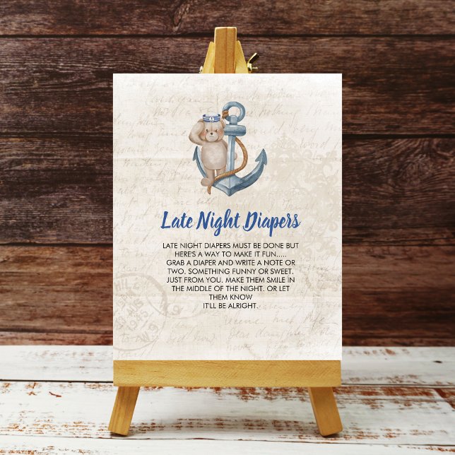 Late Night Diaper Nautical Adventure Awaits Poster (Creator Uploaded)