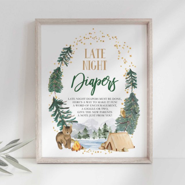 Late Night Diapers Baby Shower Sign (Creator Uploaded)