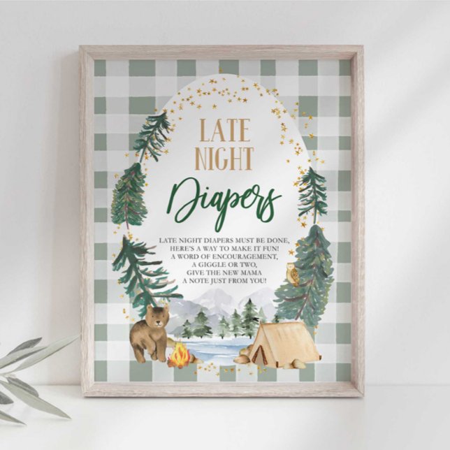 Late Night Diapers Baby Shower Sign (Creator Uploaded)