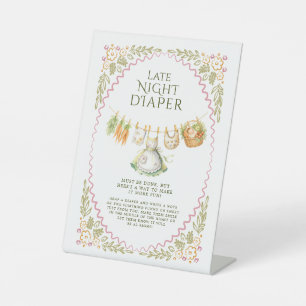 Late Night Diapers Baby Shower Sign Locally Grown