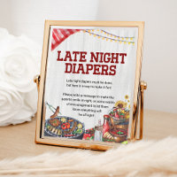 Late Night Diapers BBQ Backyard Rustic Baby Shower