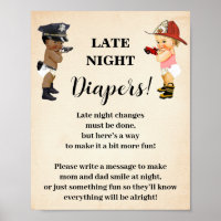 Late Night Diapers Game Little Recruit Baby Shower