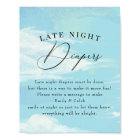 Late Night Diapers Sky Clouds Blue Baby Shower