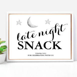Late night Snack wedding sign Poster