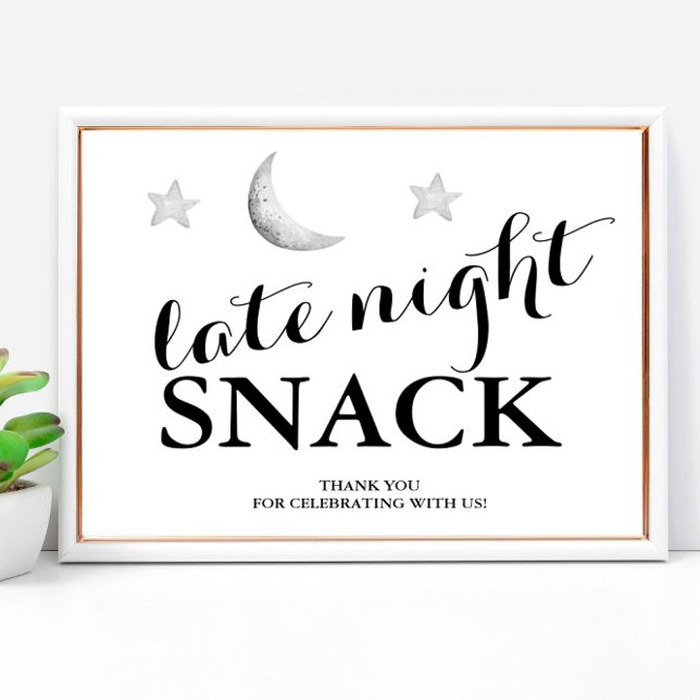 Late night Snack wedding sign Poster (Creator Uploaded)