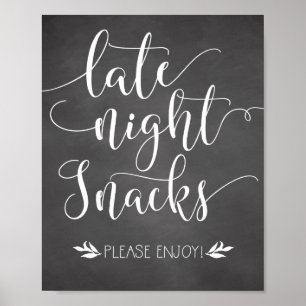 Late Night Snacks Favour Sign