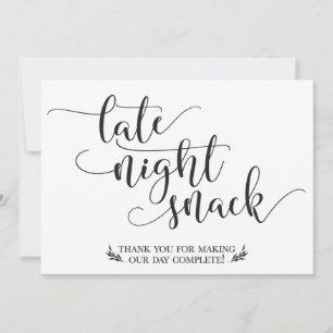 Late Night Snacks Favour Sign